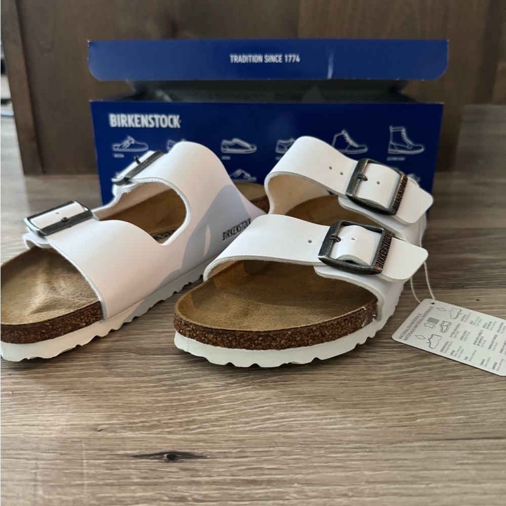 Birkenstock Arizona BS White Sandals NWT